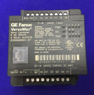 GE FANUC IC200NDR001-CF VERSAMAX NANO PLC 10-PUNKT-DC\DC\RELAIS INKLUSIVE KABEL 