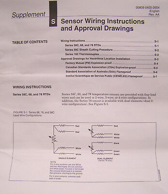 SENSOR DE TEMPERATURA FISHER-ROSEMOUNT 0078N21NOOAO25T34 DE 4 CABLES DE ACERO INOXIDABLE 316