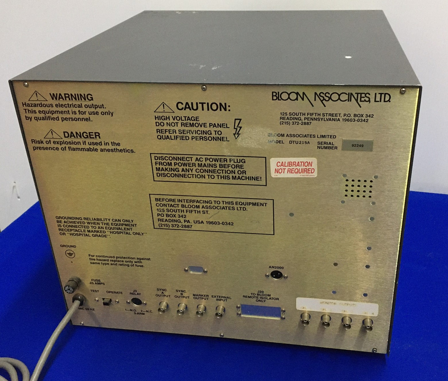 BLOOM ASSOCIATES DTU215A