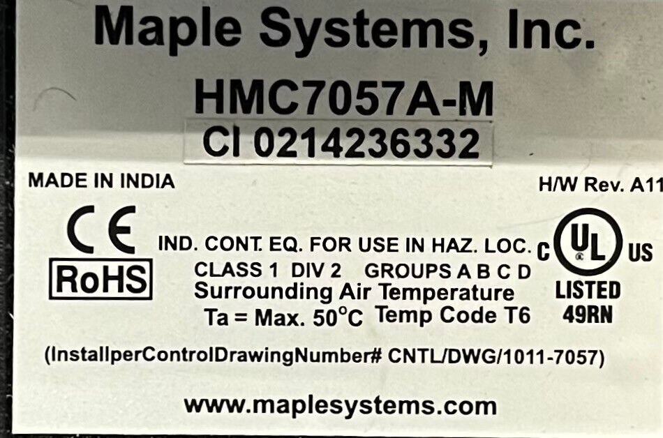 MAPLE SYSTEMS I/O EXPANSION MODULES 1 EA HMC7-MO-03 & HMC7-MI-01  & 1 BACK PANEL