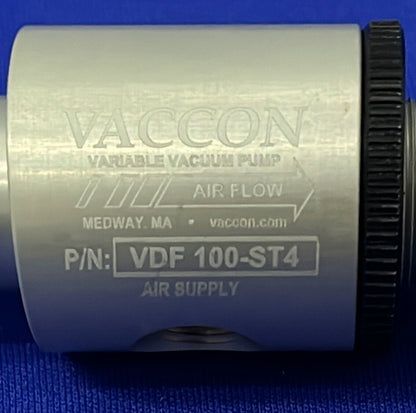 VACCON VDF 100-ST4 VARIABLE VACUUM PUMP W/ ST4 SILENCER .10” I.D.