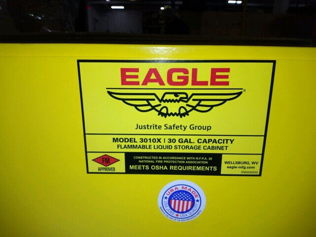 Eagle Model 3010X 30 Gal 43 W x 44 H  FLAMMABLE CABINET / SAFETY STORAGE CABINET