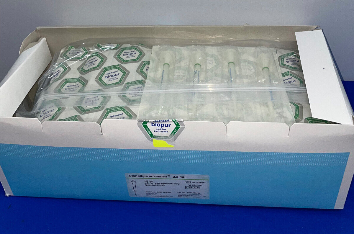 EPPENDORF 00300-089.650 0030089650 COMBITIPS ADVANCED 2.5mL - 1 PACKAGE OF 100