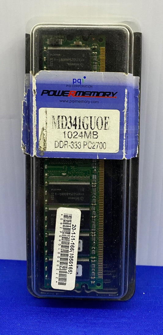 MEMORIA DE ESCRITORIO PQI/POWERMEMORY MD341GU0E 1024MB DDR-333 PC2700