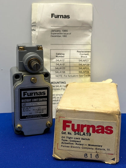 FURNAS OILTIGHT LIMIT SWITCH 54LA19 / 54LA1-9 (Old Stock)