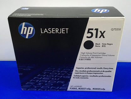 HP HEWLET PACKARD  51X Q7551X LASERJET BLACK HIGH VOLUME PRINT CARTRIDGE