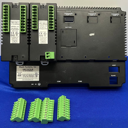 MAPLE SYSTEMS I/O EXPANSION MODULES 1 EA HMC7-MO-03 & HMC7-MI-01  & 1 BACK PANEL