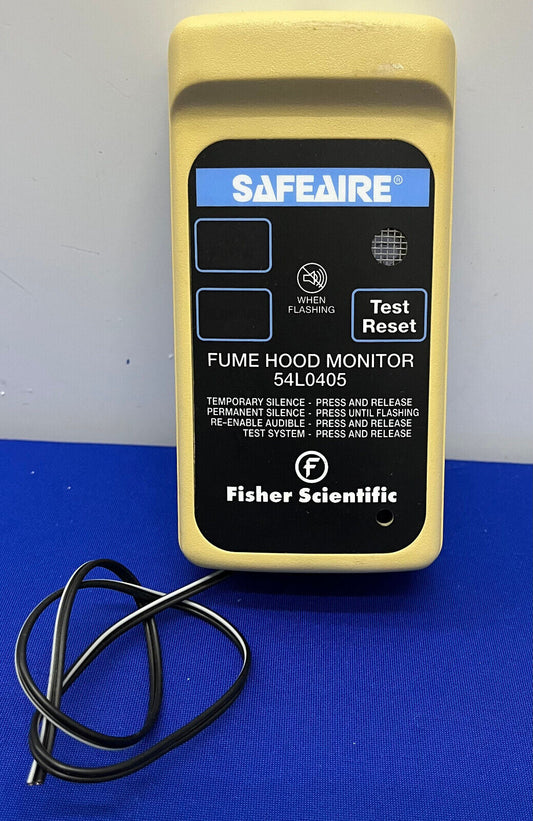 FISHER SCIENTIFIC SAFEAIRE®  FUME HOOD MONITOR 54L0405 - PARTS/REPAIR