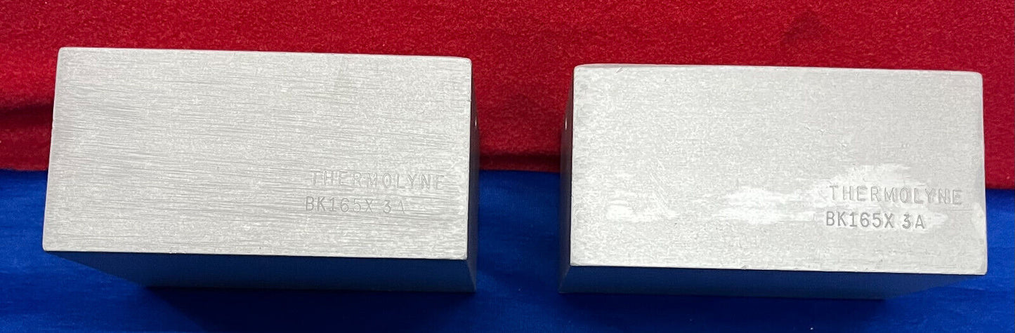 1 LOTE DE 2 - BLOQUE CALEFACTOR DE ALUMINIO THERMOLYNE BK165X3A DE 30 POZOS PARA TUBOS DE 6 MM