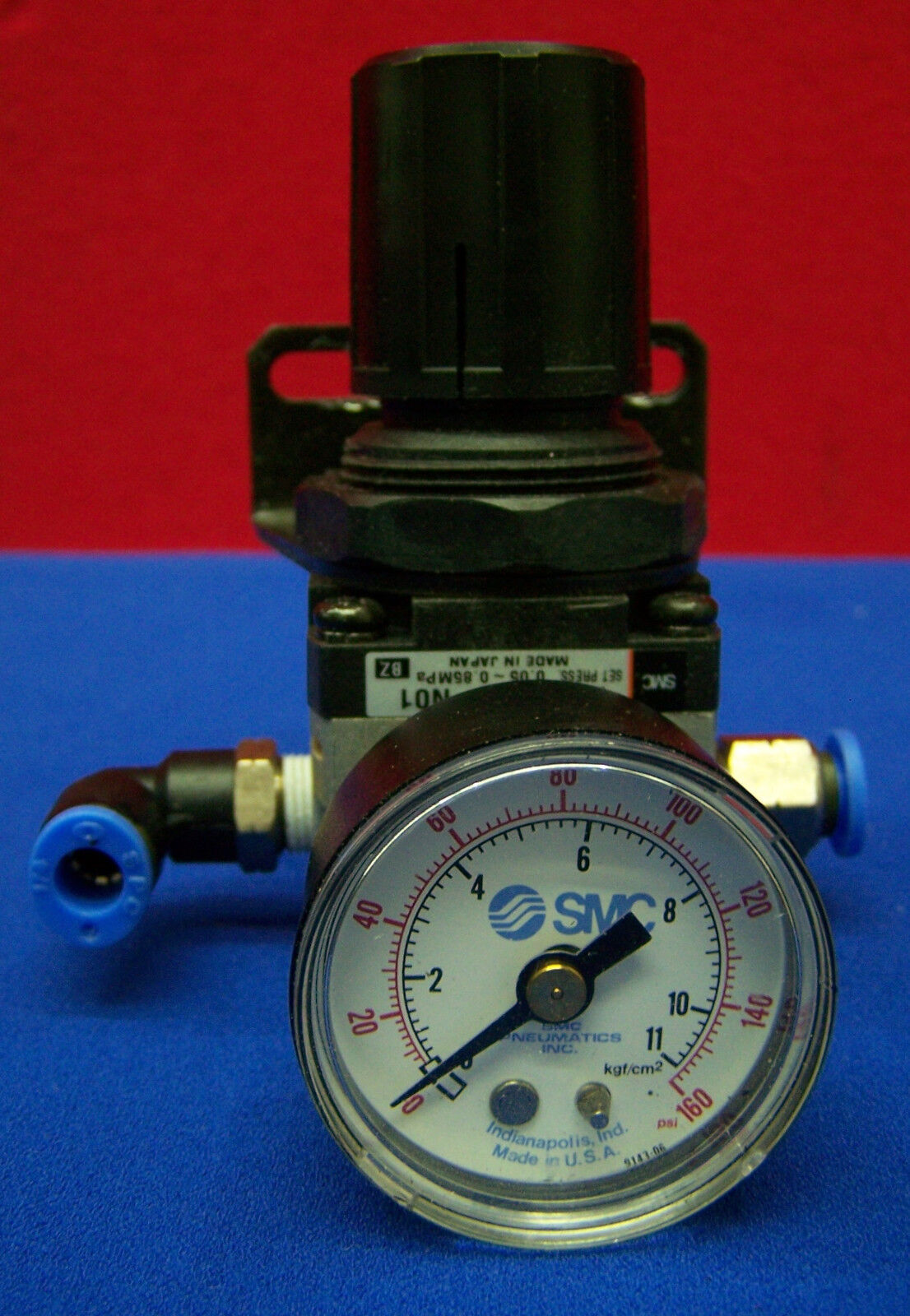 REGULADOR NEUMÁTICO DE PRESIÓN MANÓMETRO SMC NAR2000-N01 0-160 PSI, 0-11 KGF/CM2