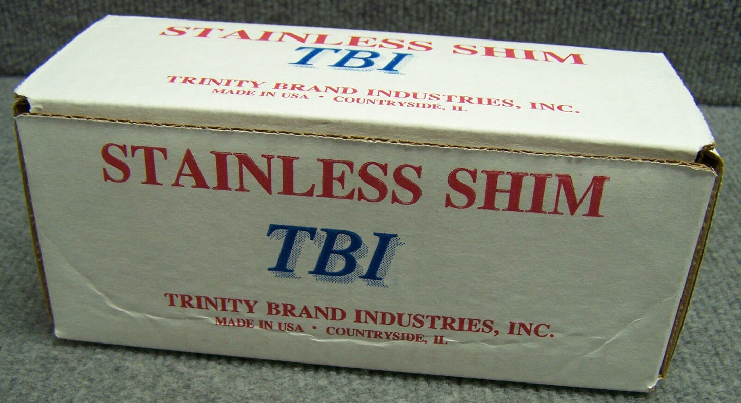 TRINITY BRAND SN-7 STAINLESS SHIM COIL 6" WIDE COIL 50" LENGTH 0.007 THICKNESS