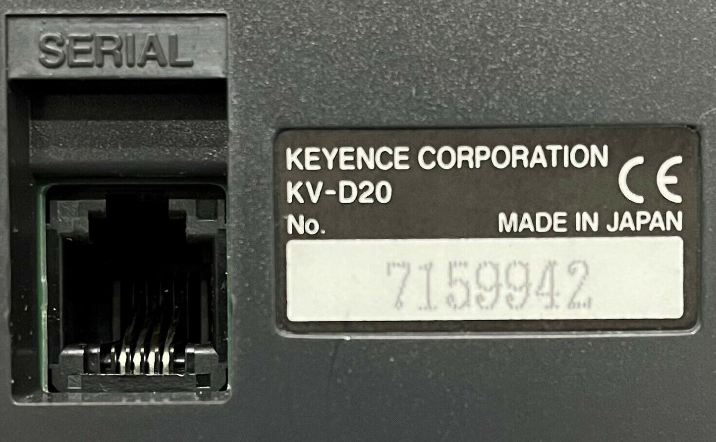 Keyence Corporation KV-D20 Interface Display Operator Panel w/ Mounting Clips