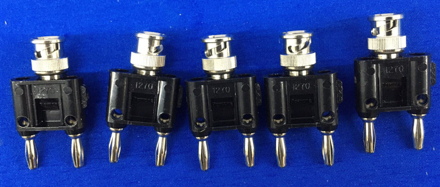 1 PKG Pomona Newark 1270 10M4162 BNC-Stecker auf doppelt stapelbaren Bananenstecker-Adapter