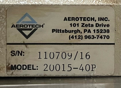 PLATAFORMA LINEAL MOTORIZADA XY AEROTECH ATS20015 Y 20015-40P DE APROX. 150 MM DE RECORRIDO 6"