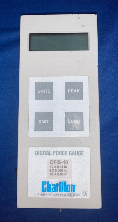 CHATILLON 10 LB DIGITAL FORCE GAUGE DFIS-10 BAD BATTERY - FOR PARTS/REPAIR