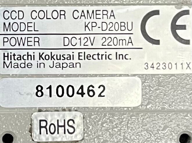 HITACHI COLOR CAMERA KP-D20BU w/ COMPUTAR MACRO 10X MAGNIFYING LENS QTY 2  PARTS