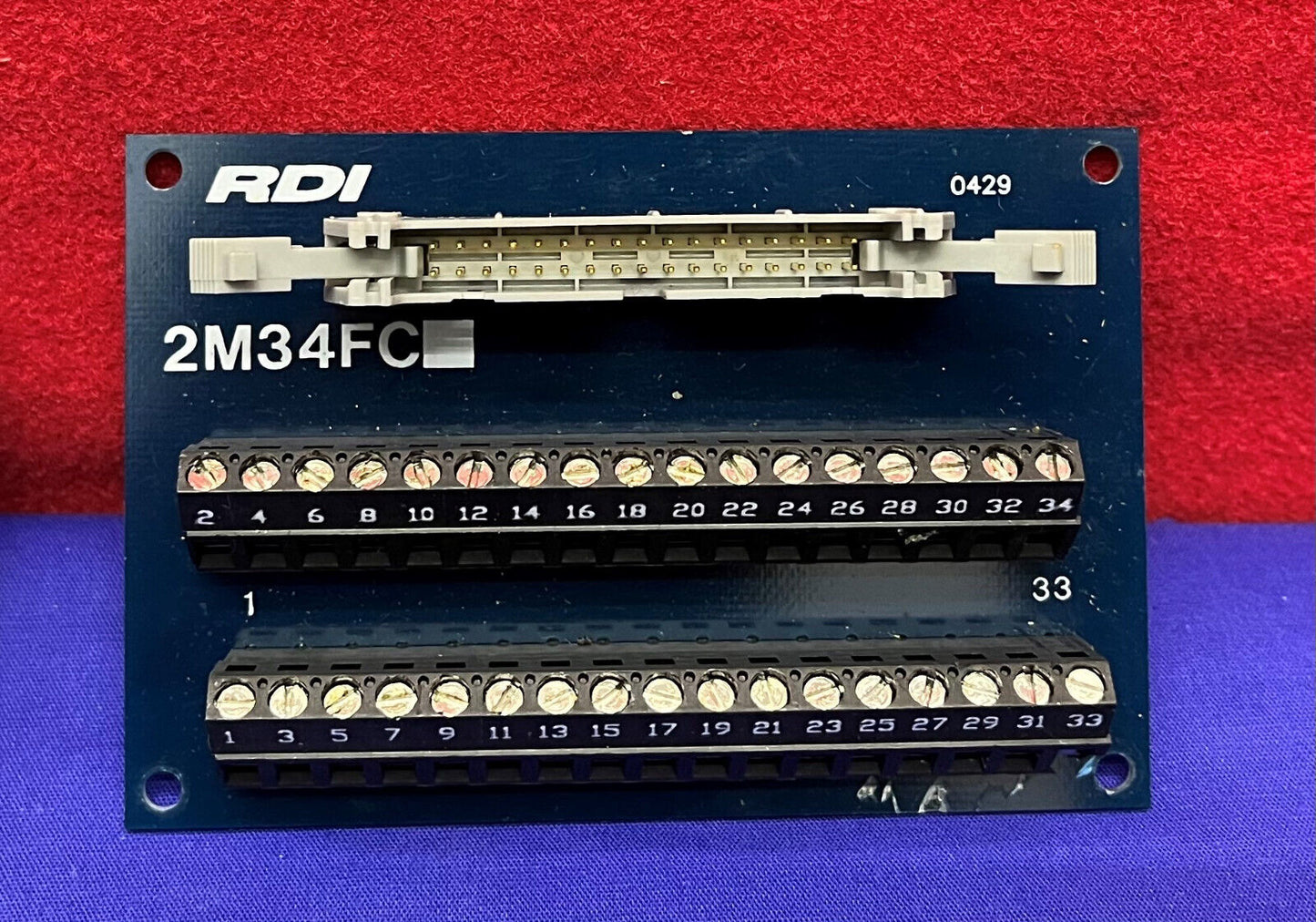 1 LOTE DE 4 - Módulo de interfaz de bloque de terminales 2M34FC (marca 3-Tyco 1-RDI)