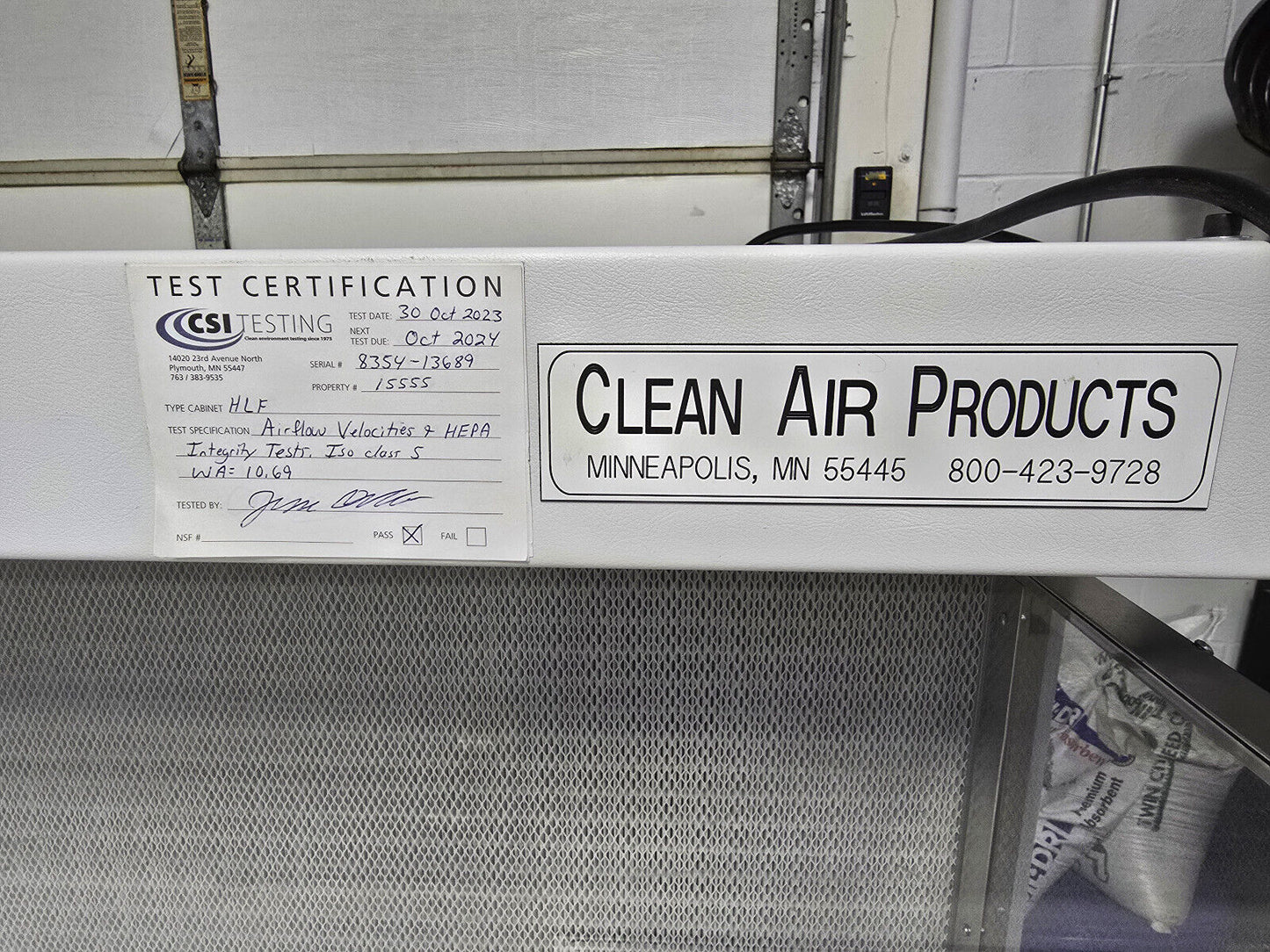 CLEAN AIR PRODUCTS 6' CLEAN AIR HEPA BENCH