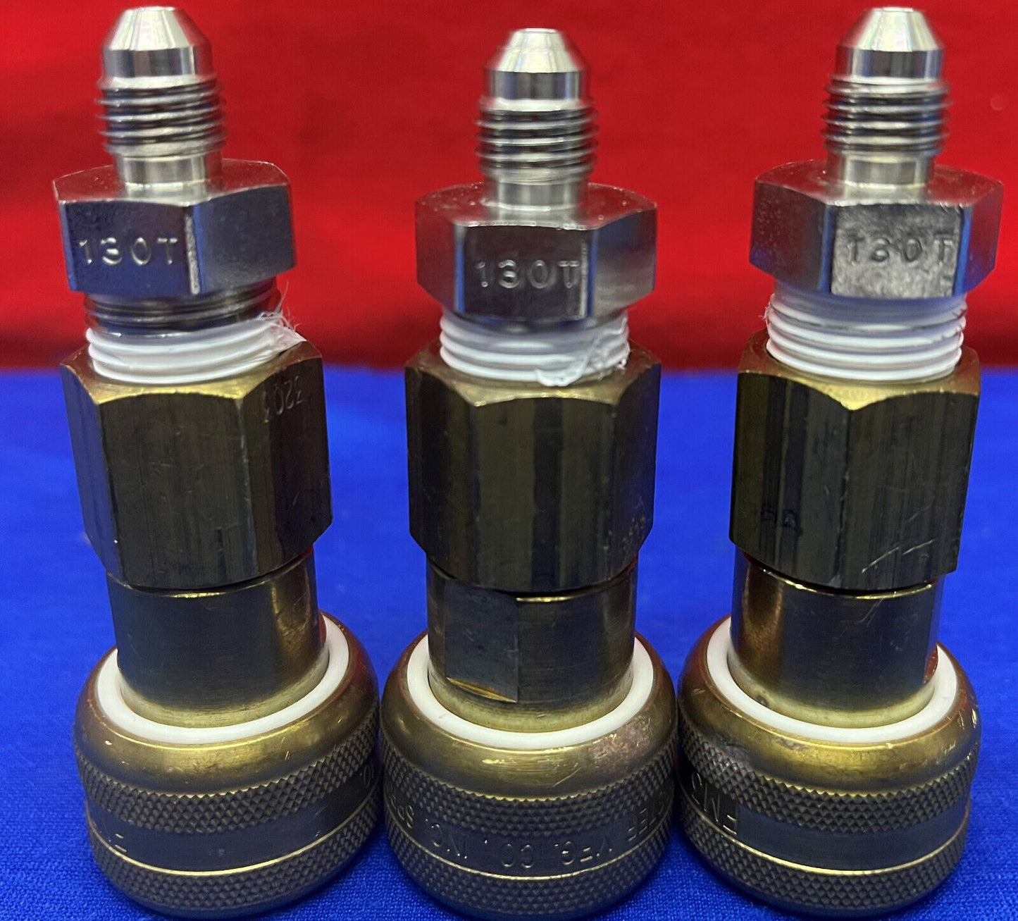 Lot of 3 Foster FM3 Pneumatic Quick Disconnect Socket Coupling 1/4”FM3203 Brass