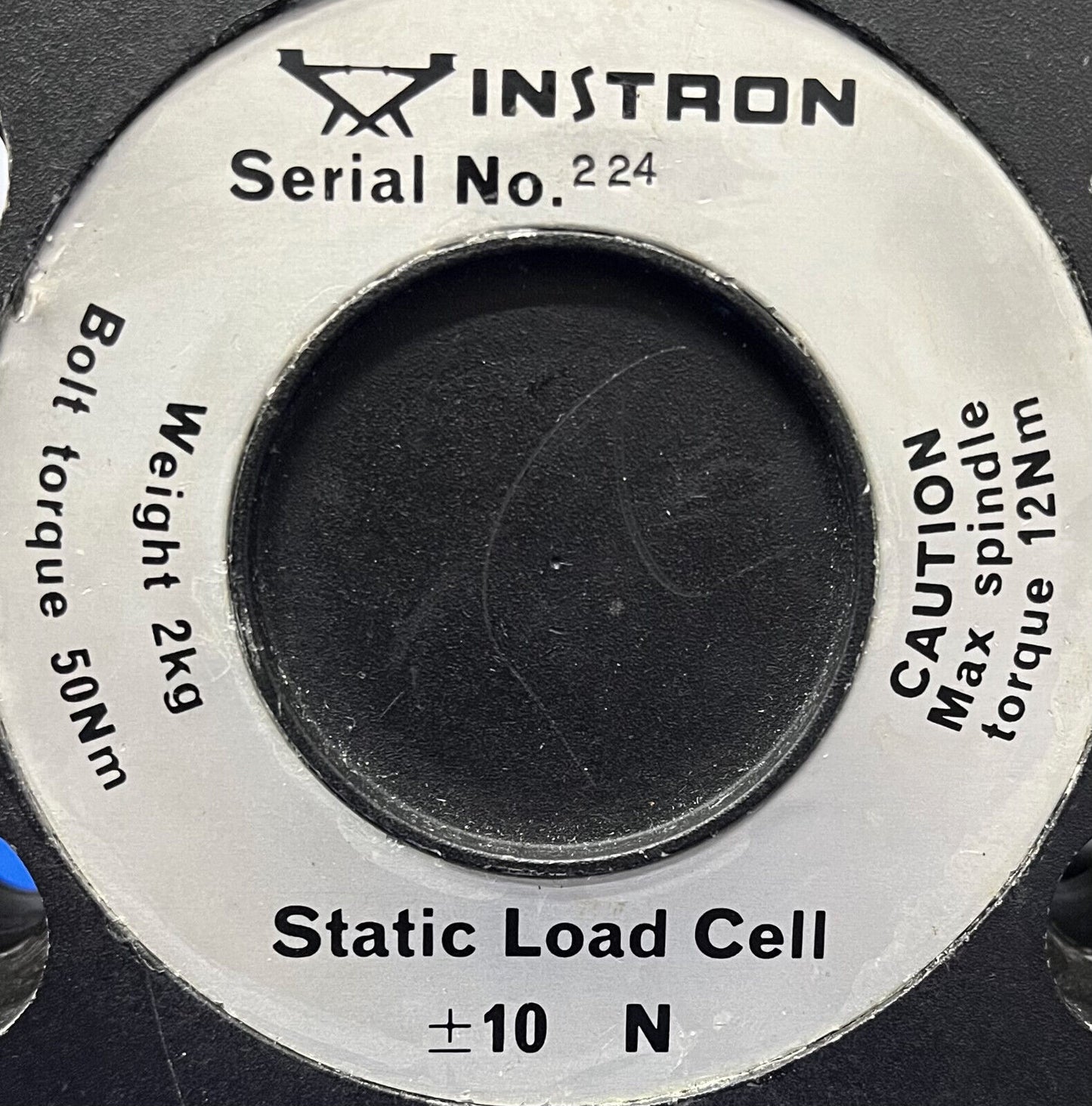 INSTRON 2525-808 +/-10N STATIC LOAD CELL WEIGHT 2kg