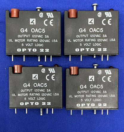 OPTO 22 G4 OAC5 OUTPUT 120VAC 5V LOGIC MODULE - 1 LOT QTY 4