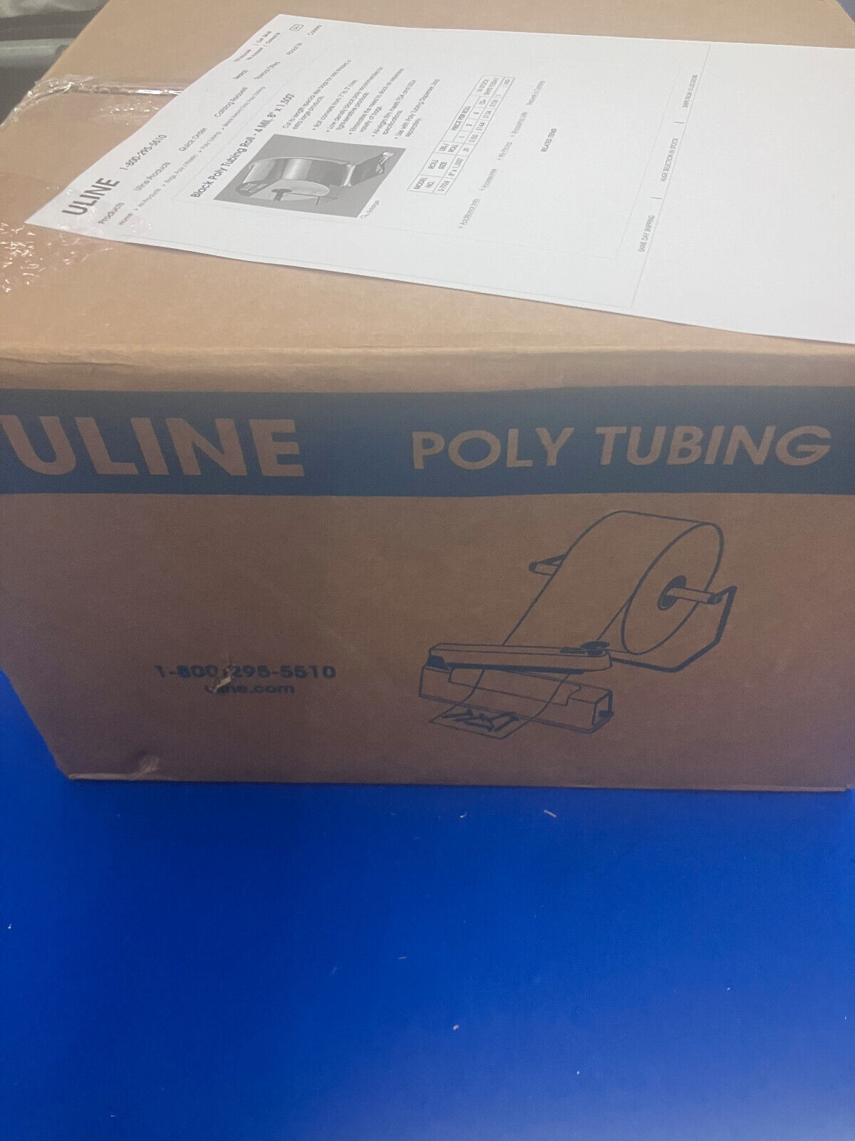 ULINE S-7924 BLACK POLY TUBING ROLL - 4 MIL, 8'' X 1500'