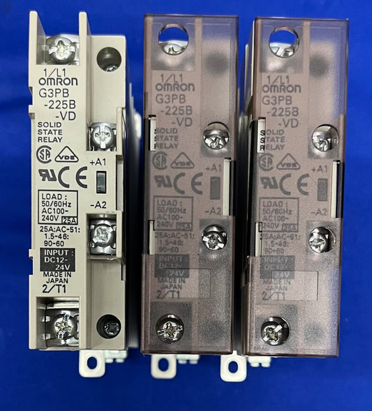 OMRON G3PB-225B-VD SOLID STATE RELAY INPUT DC12-24V (Only 2 Covers)  1 LOT QTY 3