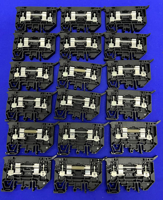 BLOQUE DE TERMINALES PORTAFUSIBLES AB ALLEN BRADLEY 1492-H PARA RIEL DIN - 1 LOTE CANTIDAD 18