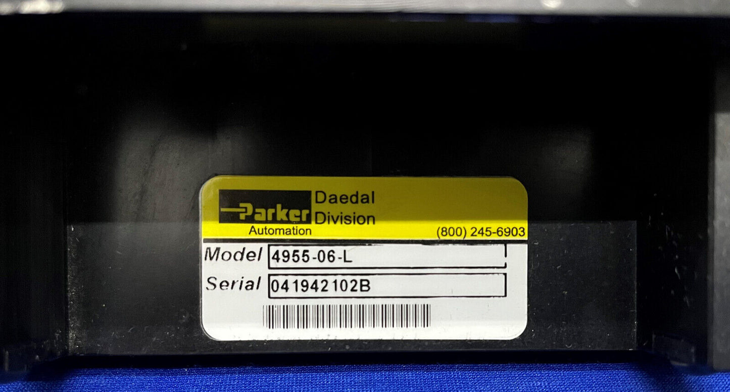 Posicionador manual Parker Daedal 4955-06-L con tornillo de bola y bloqueo