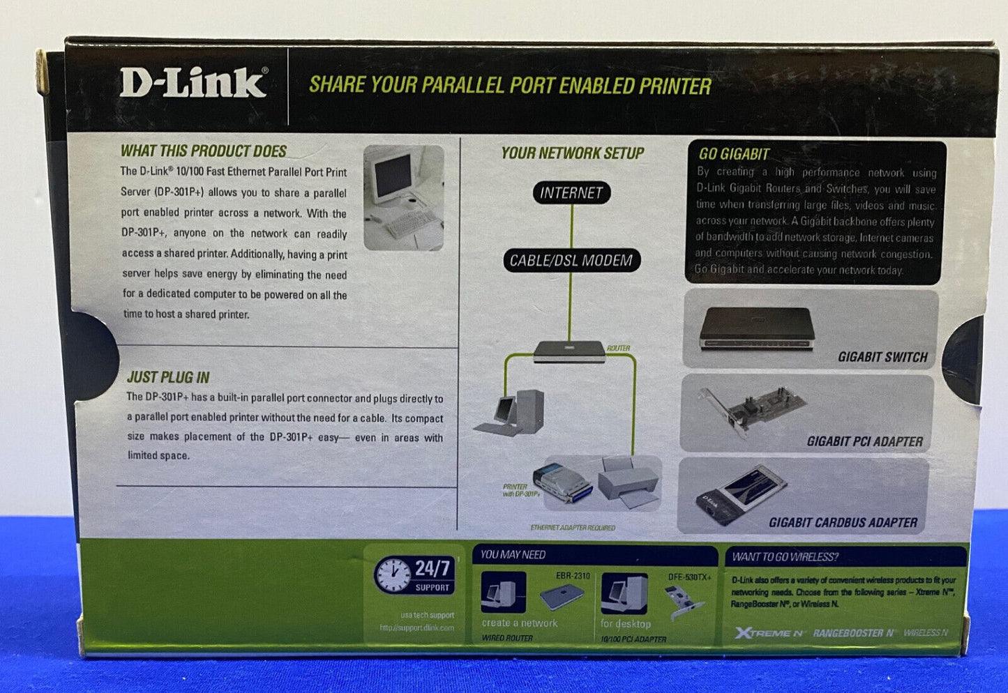 SERVIDOR DE IMPRESIÓN DE PUERTO PARALELO D-LINK ® DP-301P+ FAST ETHERNET