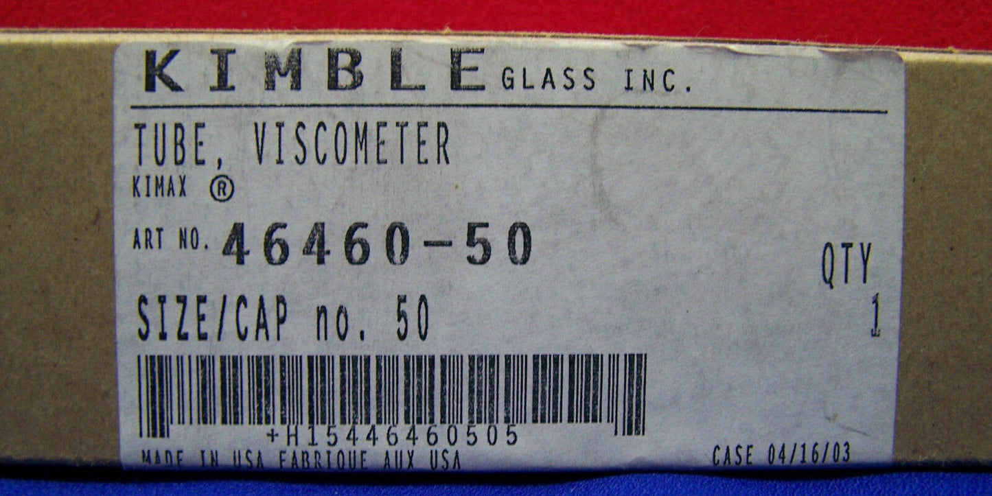 Viscosímetro de tubo KIMBLE/KIMAX 46460 tamaño 50 SN A290 46460-50