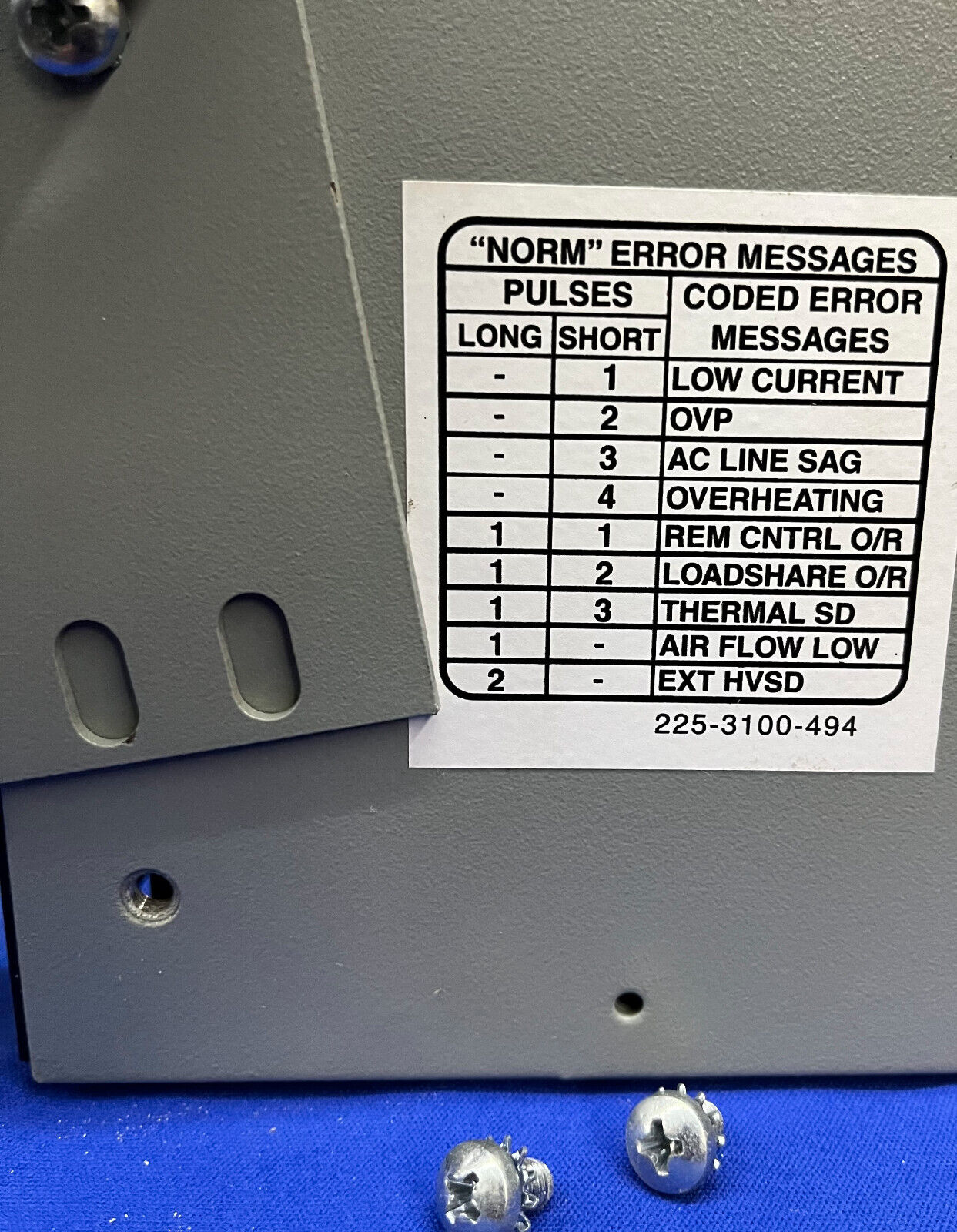 C&amp;D TECHNOLOGIES 45 AMP MODULAR POWER SHELF AGM 45 111.3886.01 - TEILE/REPARATUR