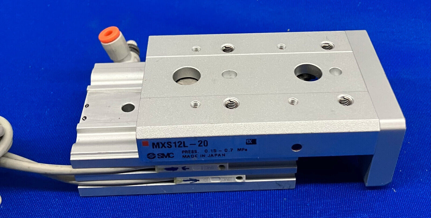 SMC MXS12L-20 TABLE SLIDE GUIDED AIR CYLINDER