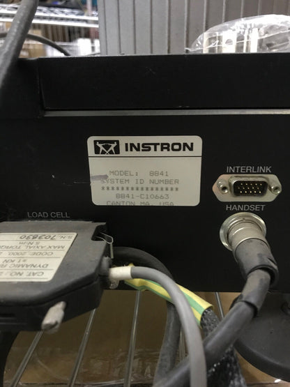 INSTRON 8841 STANDARD HYDRAULIC DYNAMIC TENSILE TEST SYSTEM  225LBS PARTS/REPAIR