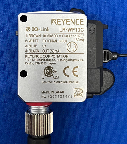 KEYENCE IO-LINK LASER SENSOR LR-WF10C LR-W SERIES & FU-20 SENSOR OP-75721 CABLE