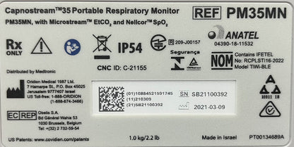 MEDTRONIC CAPNOSTREAM™ 35 PORTABLE RESPIRATORY MONITOR PM35MN