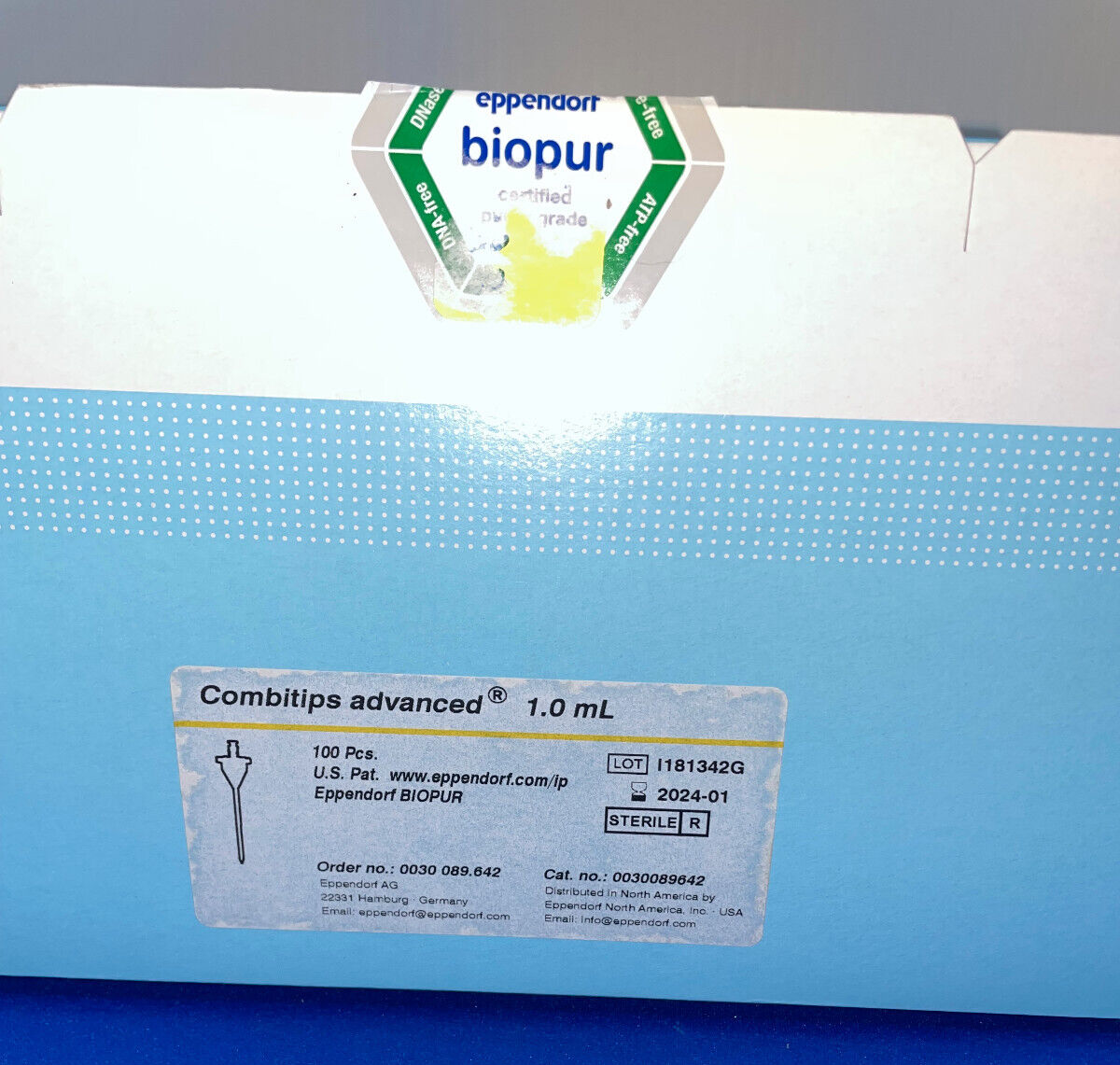 EPPENDORF 0030 089.642 / 0030089642 COMBITIPS ADVANCED 1.0mL - 1 PACKAGE 100 PCS