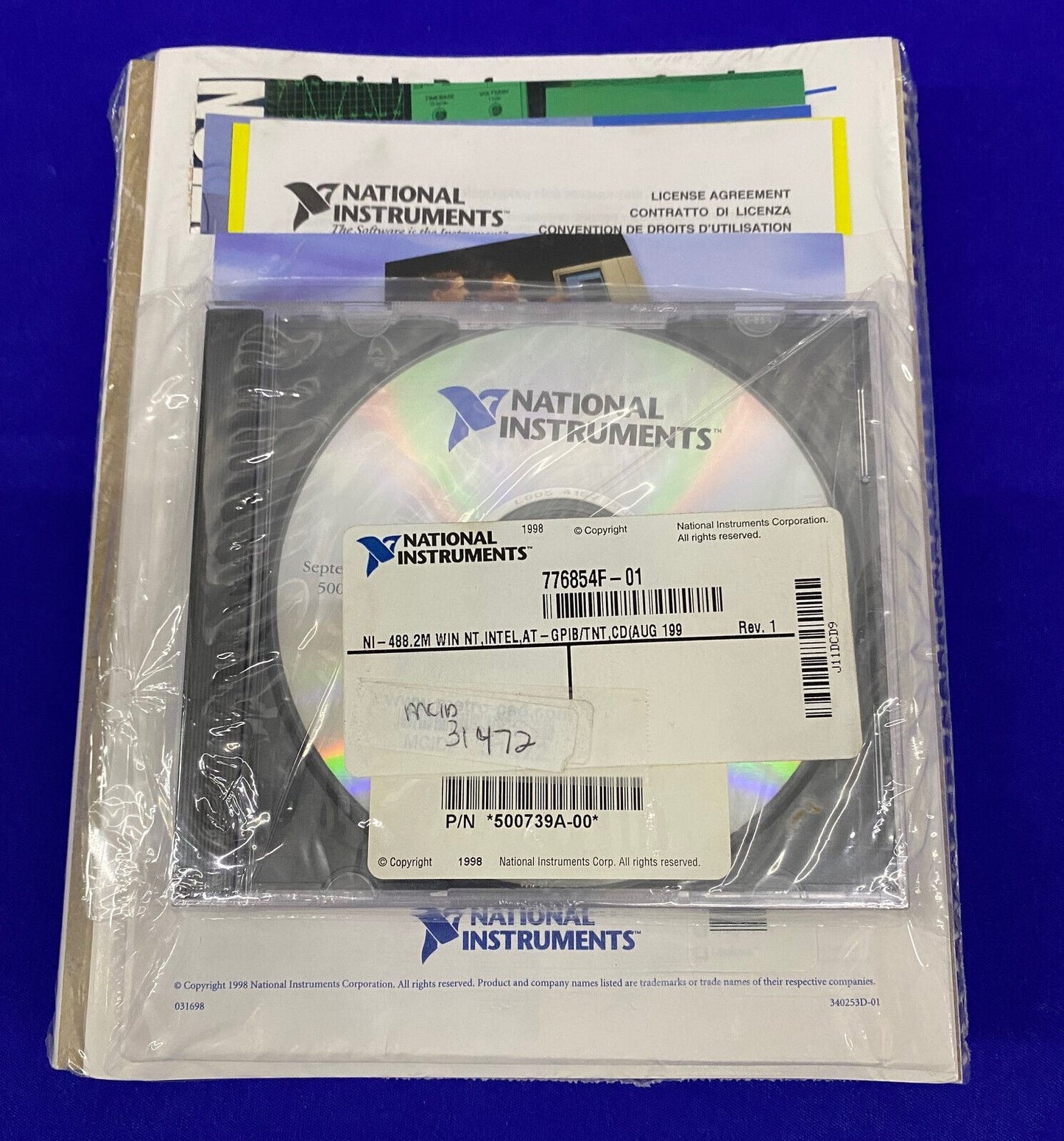 NI NATIONAL INSTRUMENTS 776854F-01 / PN *500739A-00* REV 1 SOFTWAREPAKET 