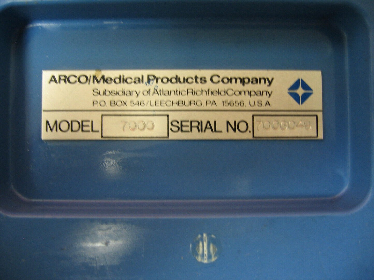 ARCO MEDICAL MH 7000.SN 7006049 PROGRAMMER