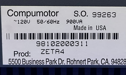 MOTOR DE COMPUTADORA DE ACCIONAMIENTO PARKER ZETA4 87-014030-02A 120V - PARA PIEZAS/REPARACIÓN