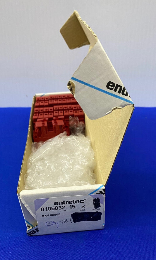 ENTRELEC ® 0105032 15 / 0105 032.15 FEED THROUGH TERMINAL BLOCK - 1 PKG QTY 24