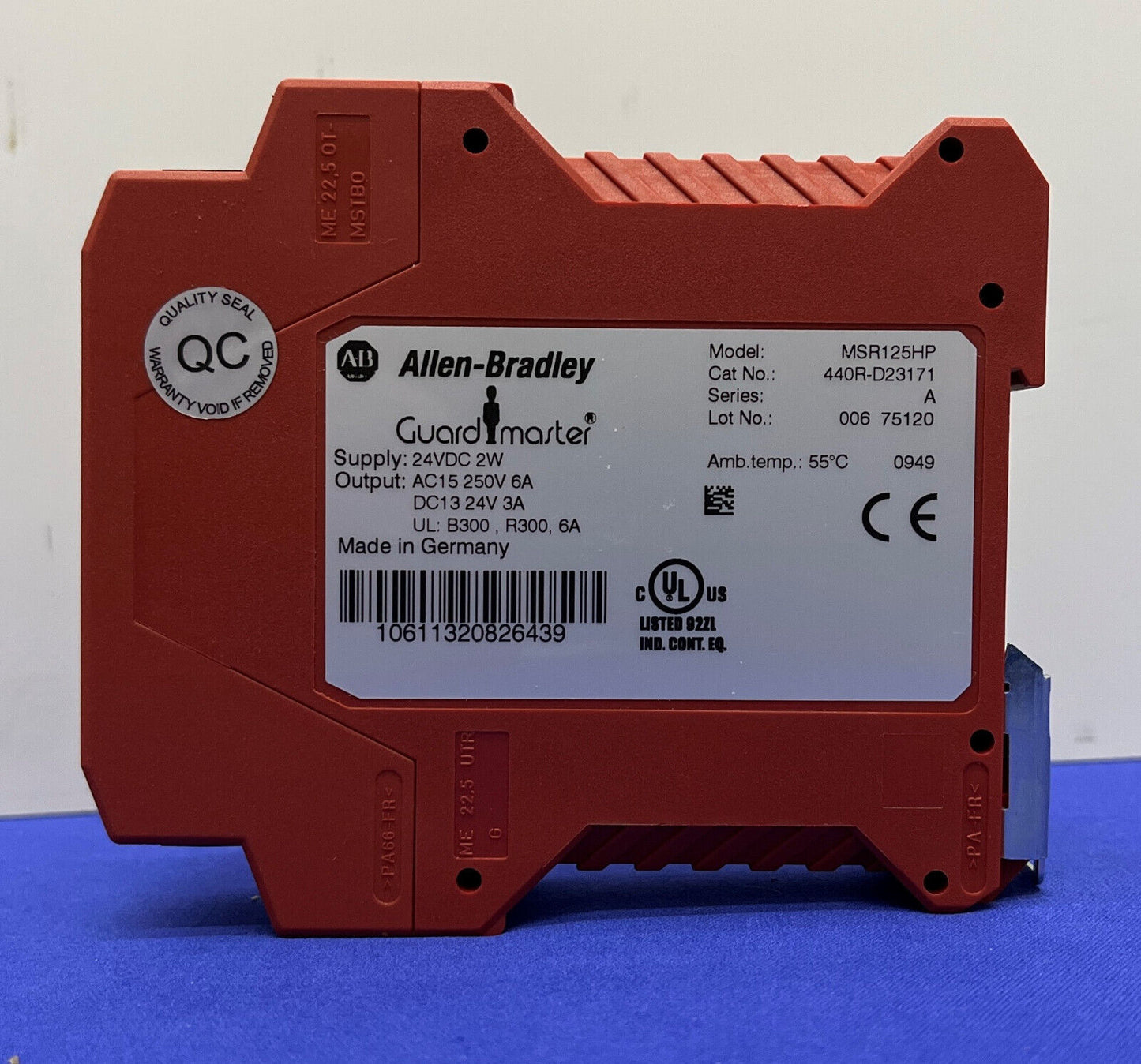 AB ALLEN BRADLEY GUARDMASTER 440R-D23171 SER A MSR125HP SICHERHEITSRELAIS