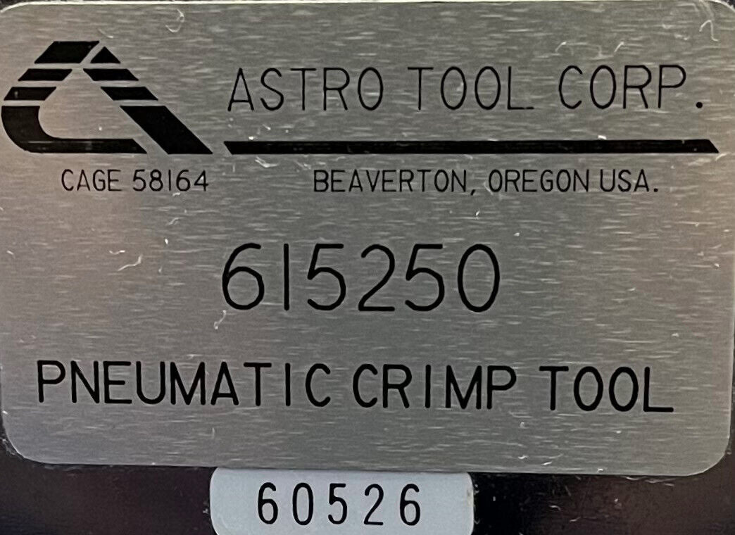 ASTRO TOOL PNEUMATIC CRIMPER TOOL 615250 - ITEM FOR PARTS/REPAIR