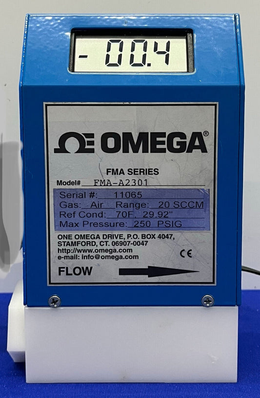 OMEGA ®  FMA SERIES FMA-A2301 MASS FLOW METER - NO POWER SUPPLY/POWER CORD