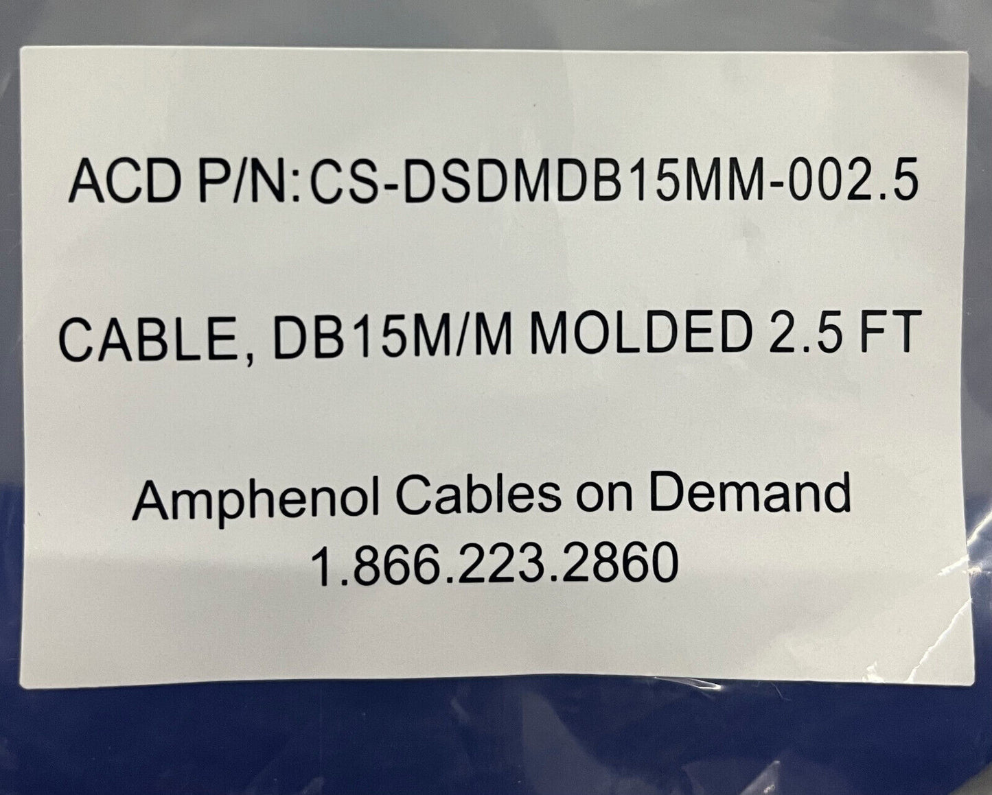 CABLES ACD AMPHENOL BAJO DEMANDA CABLE CS-DSDMDB15MM-002.5