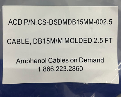 CABLES ACD AMPHENOL BAJO DEMANDA CABLE CS-DSDMDB15MM-002.5