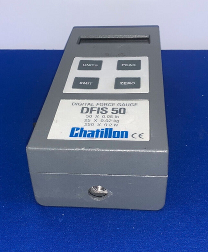 CHATILLON DIGITAL FORCE GAUGE DFIS 50, 50 X .05LB, 25 X 0.02KG FOR PARTS/REPAIR