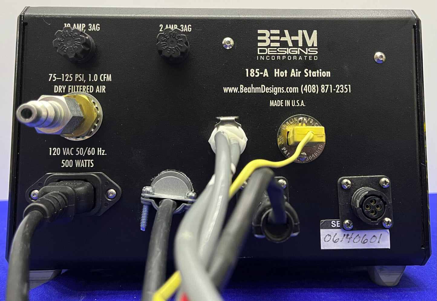 BEAHM DESIGN 185-A STANDARD HOT AIR STATION / Hot Air Box / REFLOW SN 06140601