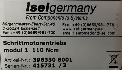 Actuador lineal ISEL 850 y 400 2 motores paso a paso 396330 8001 y CONTROLADOR de 4 ejes