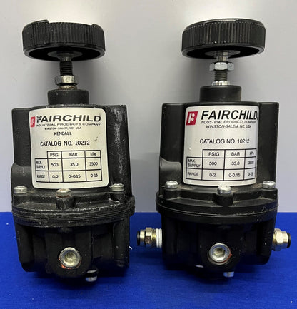 FAIRCHILD PNEUMATIC PRECISION REGULATOR 10212 MODEL 10 - 1 LOT OF 2